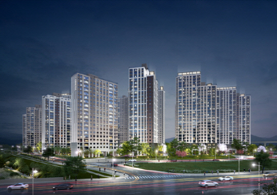 대구 '두산위브더제니스 센트럴시티' 투시도. <두산건설 제공>